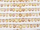 [Video] High Quality Imperial Topaz AAA- Pear shape Faceted Briolette 1strand beads (aprx.7inch / 18cm)
