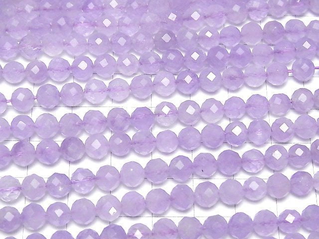 High Quality! Lavender Amethyst AA++ Faceted Round 6mm 1strand beads (aprx.15inch/36cm)