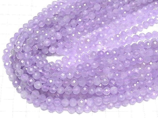 High Quality! Lavender Amethyst AA++ Faceted Round 6mm 1strand beads (aprx.15inch/36cm)