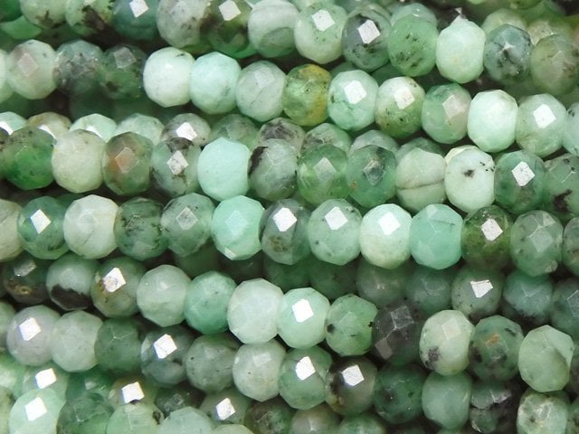 Emerald, Roundel Gemstone Beads