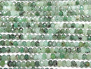 [Video] High Quality! Brazil Emerald AA++ Faceted Button Rondelle 4x4x3mm half or 1strand beads (aprx.12inch / 30cm)