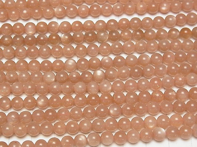 [Video] Orange Moonstone AA++ Round 6mm 1strand beads (aprx.15inch / 38cm)