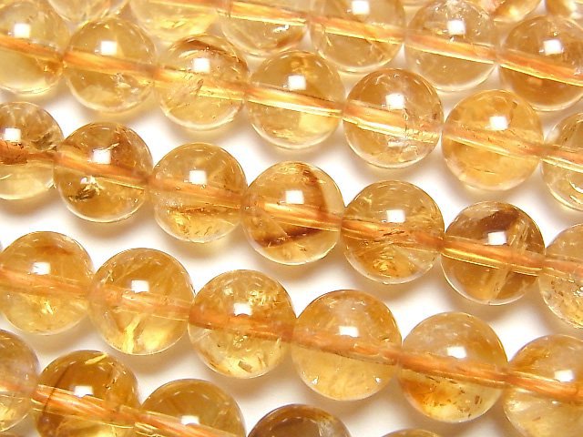 Citrine, Round Gemstone Beads