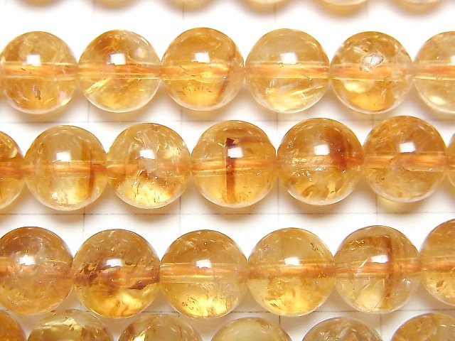 [Video]Brandy Phantom Citrine AA+ Round 8mm half or 1strand beads (aprx.15inch/36cm)