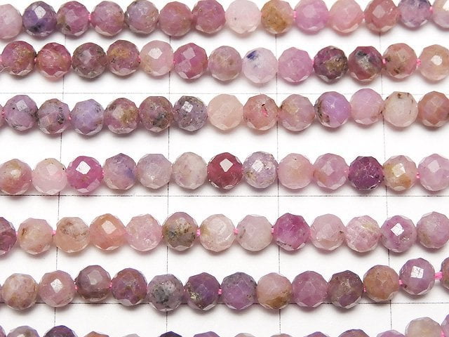 [Video] High Quality! Pink Sapphire AA Faceted Round 3mm 1strand beads (aprx.15inch / 37cm)