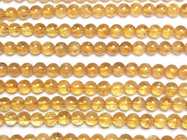 [Video]Citrine AA++ Round 6mm half or 1strand beads (aprx.15inch/38cm)