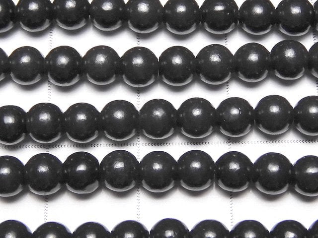 [Video] Russia Shungite AAA Round 4mm 1strand beads (aprx.15inch / 38cm)