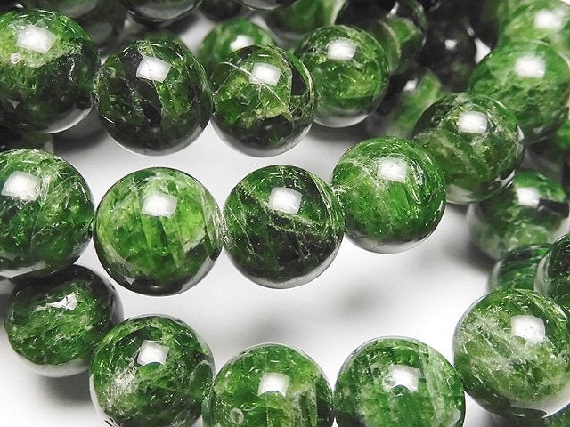 Accessories, Bracelet, Diopside, Round Gemstone Beads