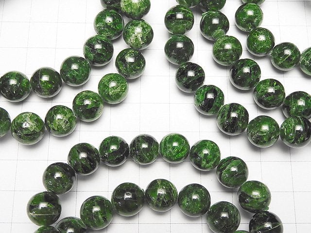 [Video] Russian Chrome Diopside AA+ Round 10mm Bracelet