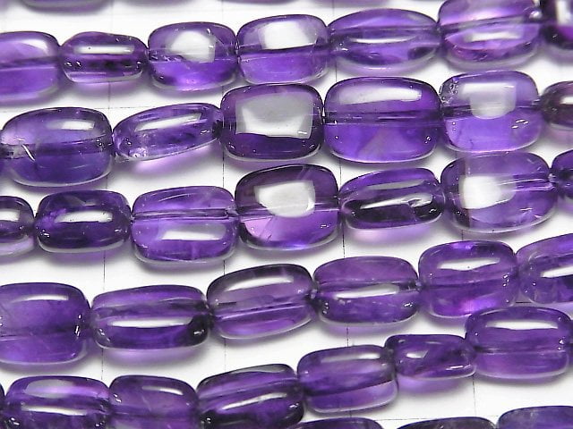 [Video] Amethyst AA++ Rectangle 1strand beads (aprx.15inch / 38cm)