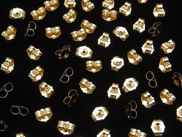 [K14 Yellow Gold] Earnuts 5x4mm 2pcs (1pair )