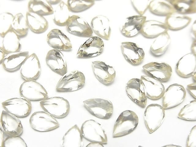 [Video]High Quality Golden Labradorite AAA Loose stone Pear shape Faceted 6x4mm 5pcs