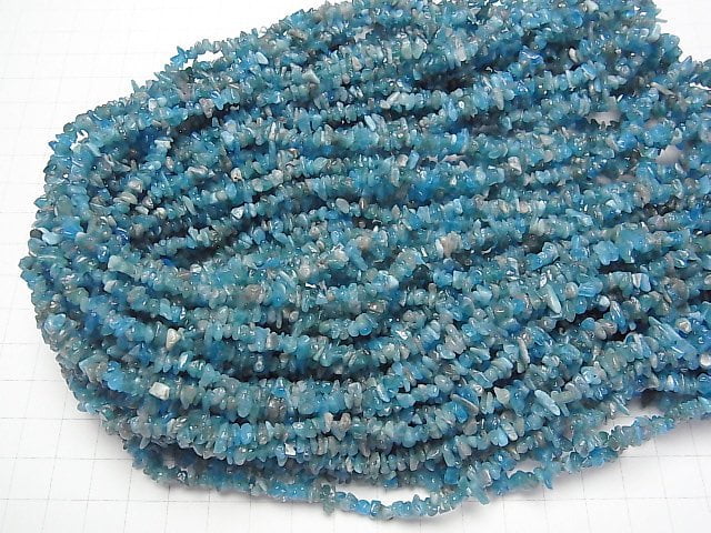 [Video]Blue Apatite AA++ Chips (Small Nugget ) 1strand beads (aprx.32inch/80cm)