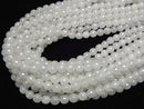 [Video] White Jade 128 Faceted Round 8mm Coated 1strand beads (aprx.15inch/36cm)