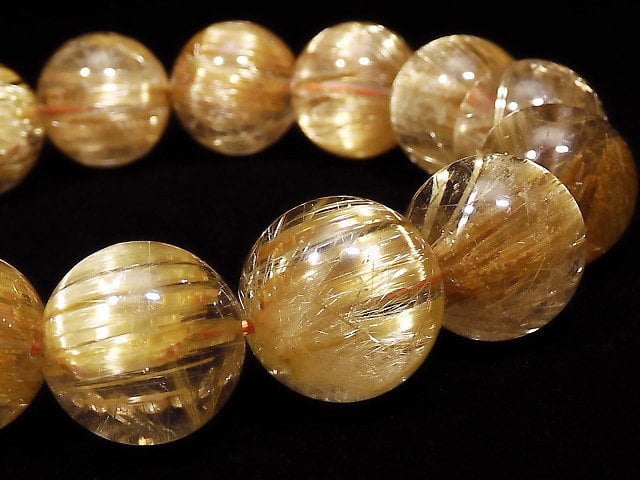 Accessories, Bracelet, One of a kind, Round, Rutilated Quartz One of a kind