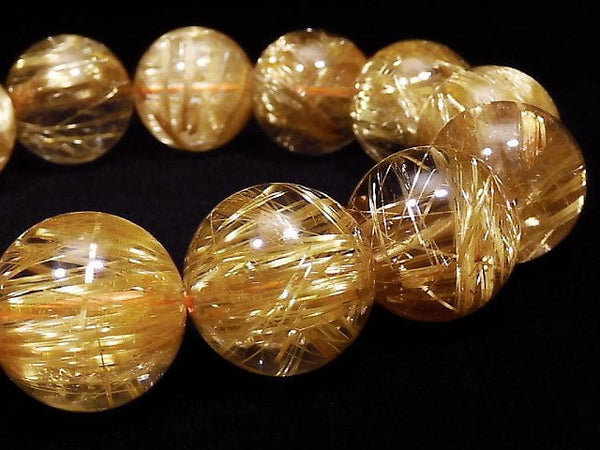 Accessories, Bracelet, One of a kind, Round, Rutilated Quartz One of a kind