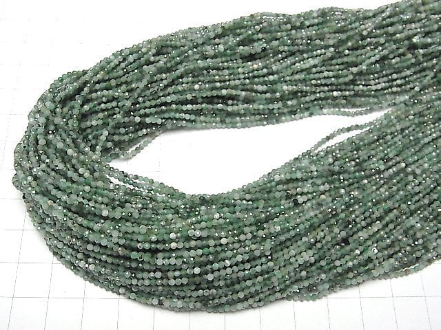 [Video] High Quality! Brazil Emerald AA+ Faceted Round 2mm 1strand beads (aprx.15inch / 37cm)