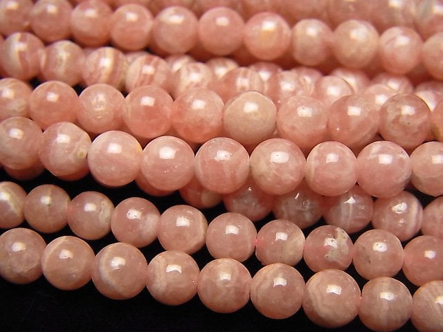 Rhodochrosite, Round Gemstone Beads