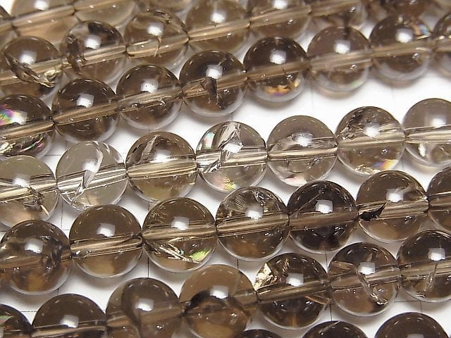 [Video] Smoky Iris Quartz AAA-Round 8mm [Light Color] Half or 1-Strand Beads (approx. 15 inches/36 cm)