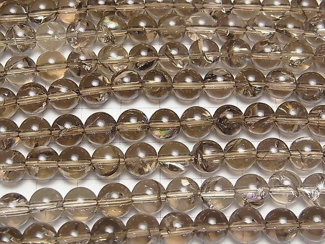 [Video] Smoky Iris Quartz AAA-Round 8mm [Light Color] Half or 1-Strand Beads (approx. 15 inches/36 cm)