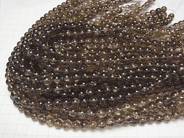 [Video] Smoky Iris Quartz AAA-Round 8mm [Light Color] Half or 1-Strand Beads (approx. 15 inches/36 cm)