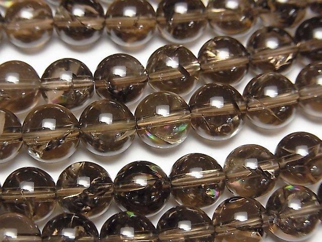 [Video] Smoky Iris Quartz AAA- Round 8mm [Dark Color] Half or 1-strand beads (approx. 15 inches/36 cm)