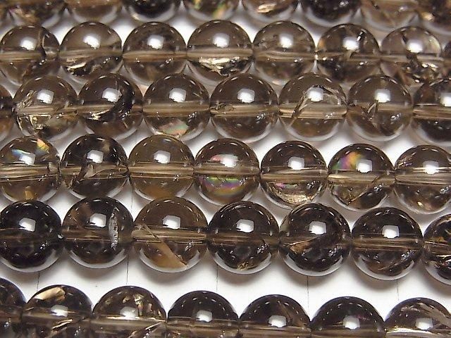 [Video] Smoky Iris Quartz AAA- Round 8mm [Dark Color] Half or 1-strand beads (approx. 15 inches/36 cm)