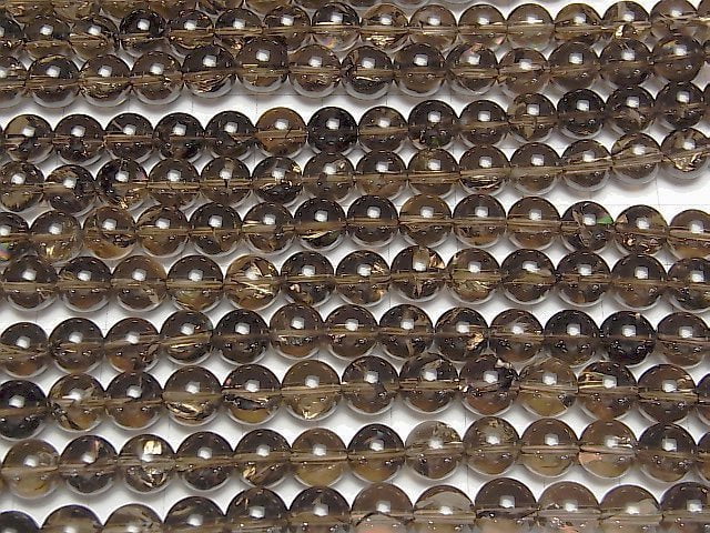 [Video] Smoky Iris Quartz AAA-Round 8mm [Dark color] Half or 1-strand beads (approx. 15 inches/36 cm)