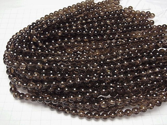 [Video] Smoky Iris Quartz AAA-Round 8mm [Dark color] Half or 1-strand beads (approx. 15 inches/36 cm)