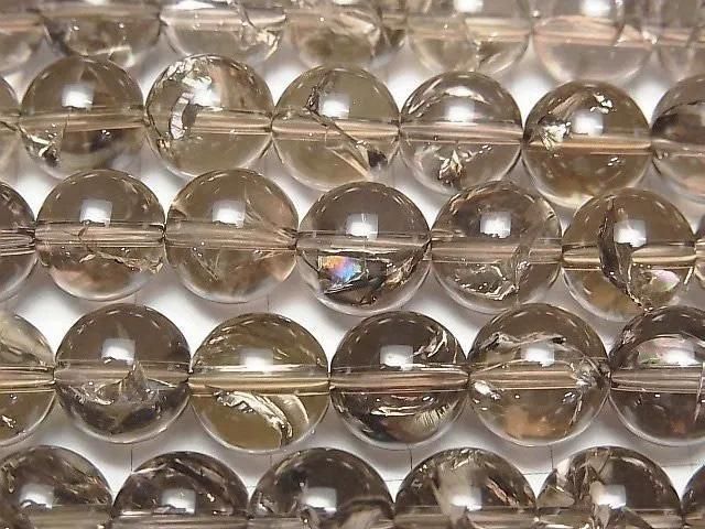 [Video] Smoky Iris Quartz AAA- Round 10mm [Light Color] Half or 1-strand beads (approx. 14inch/34cm)