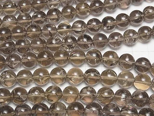 [Video] Smoky Iris Quartz AAA- Round 10mm [Light Color] Half or 1-strand beads (approx. 14inch/34cm)