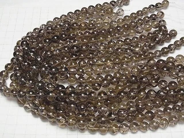 [Video] Smoky Iris Quartz AAA- Round 10mm [Light Color] Half or 1-strand beads (approx. 14inch/34cm)