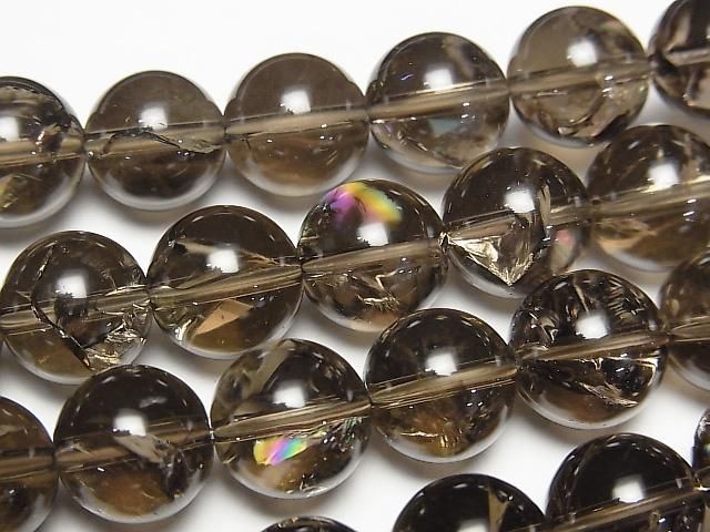[Video] Smoky Iris Quartz AAA- Round 10mm [Dark color] half or 1strand beads (aprx.14inch/34cm)