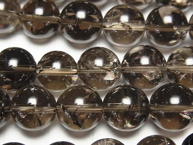 [Video] Smoky Iris Quartz AAA- Round 10mm [Dark color] half or 1strand beads (aprx.14inch/34cm)