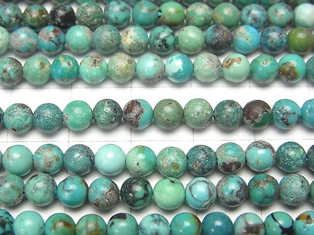 [Video] Turquoise AA+ Round 5mm 1strand beads (aprx.15inch / 36cm)