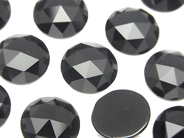 [Video] Onyx Round Rose Cut 14x14mm 4pcs