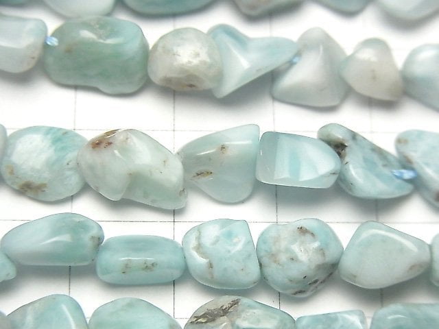 [Video] Larimar Pectolite AA Nugget 1strand beads (aprx.15inch / 37cm)