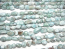 [Video] Larimar Pectolite AA Nugget 1strand beads (aprx.15inch / 37cm)