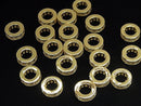 [Video] Metal Parts Rondelle 10.5x10.5x3.5mm Gold (with CZ) 2pcs