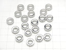 [Video] Metal Parts Rondelle 10.5x10.5x3.5mm Silver (with CZ) 2pcs