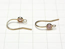 14KGF Earwire w/CZ 18x12mm [Pink] 1pair