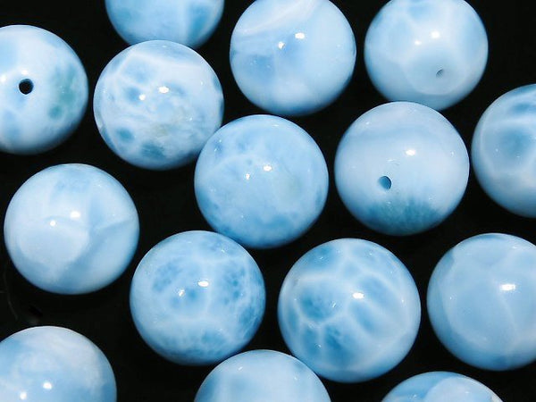 [Video] High Quality Larimar Pectolite AAA Round 14mm 1pc