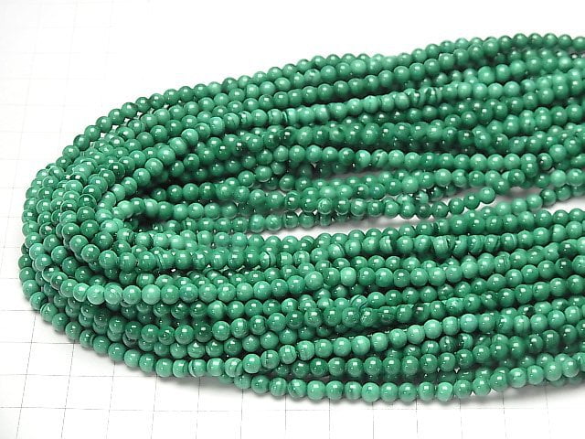 [Video] Malachite AA++ Round 4.5mm 1strand beads (aprx.15inch/37cm)