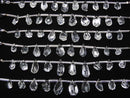 [Video] High Quality Crystal AAA- Rough Drop Faceted Briolette [M size] 1strand beads (aprx.6inch / 14cm)