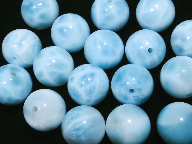 [Video] High Quality Larimar Pectolite AAA Round 12mm 1pc