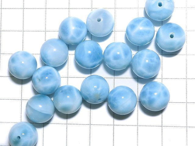 [Video] High Quality Larimar Pectolite AAA Round 12mm 1pc