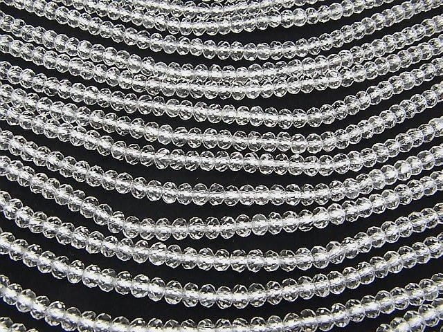 [Video] High Quality! Crystal AAA Faceted Button Rondelle 5x5x3mm half or 1-strand beads (approx. 15inch/36cm)