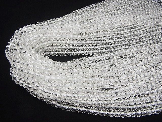 [Video] High Quality! Crystal AAA Faceted Button Rondelle 5x5x3mm half or 1-strand beads (approx. 15inch/36cm)