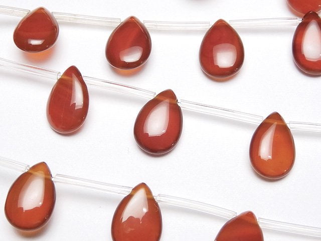 Carnelian, Pear Shape Gemstone Beads
