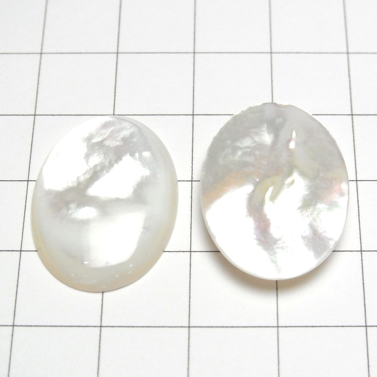 High Quality White Shell (Silver-Lip Oyster) AAA Oval Cabochon 25x18mm 1pc